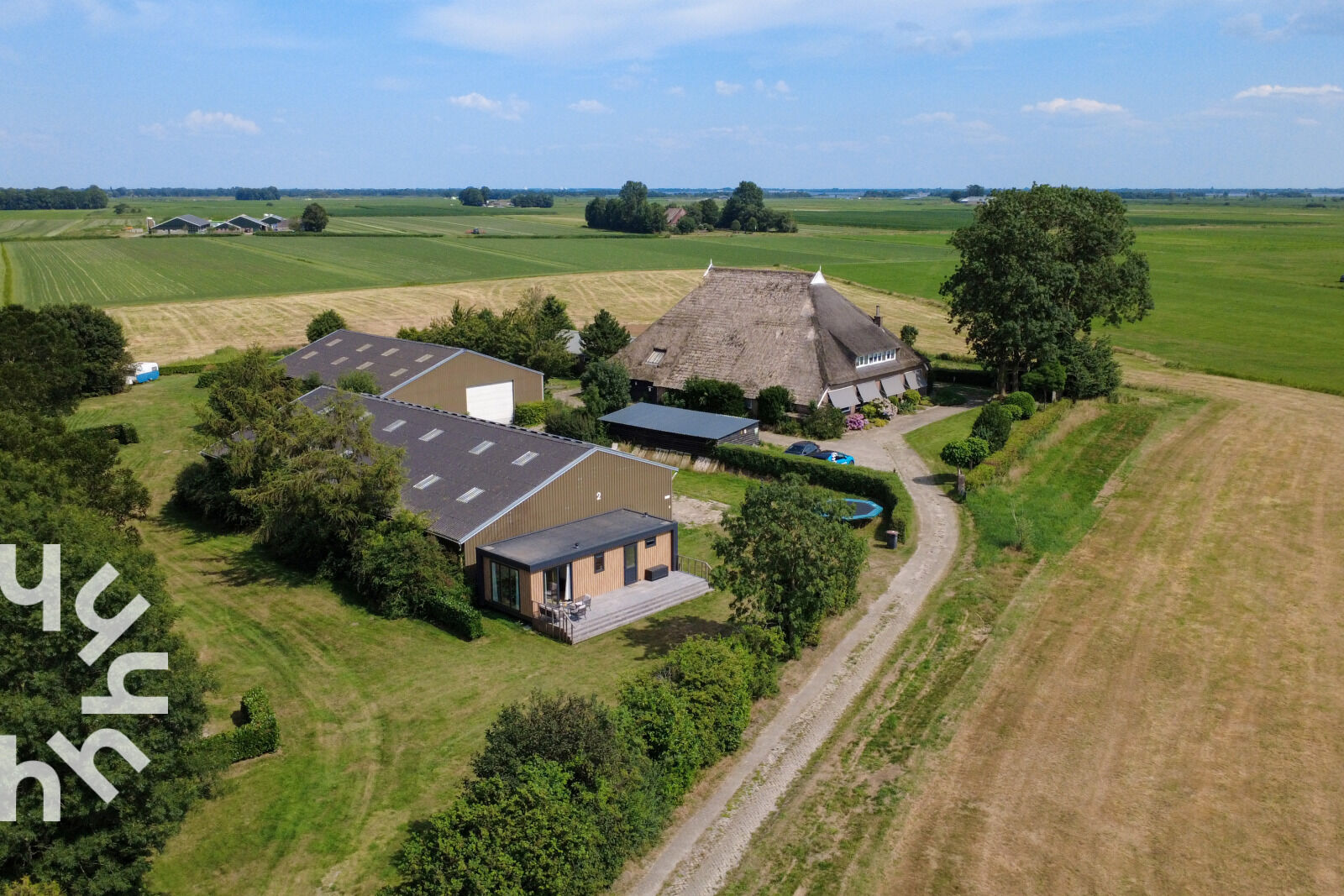 Luftbild des Campingplatzes und der umliegenden Felder